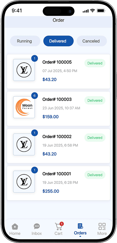 ecommerce script order history