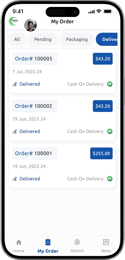 ecommerce script user order history