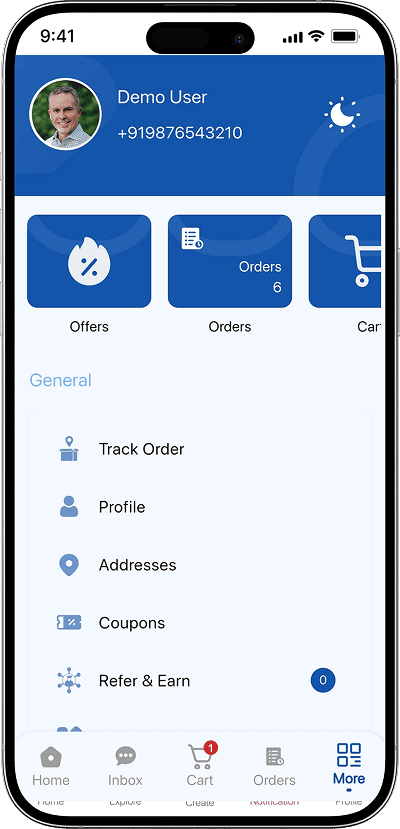ecommerce script user profile