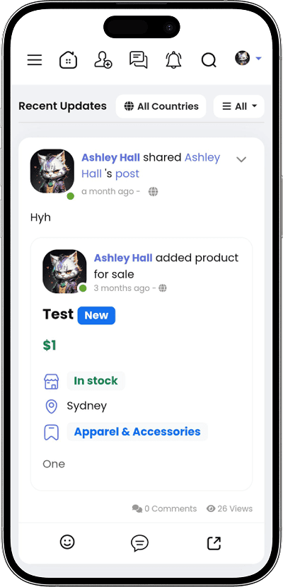 social media script recent updates posts with filters