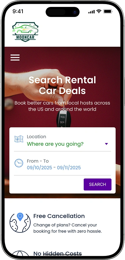Hertz clone search car rental deals screen