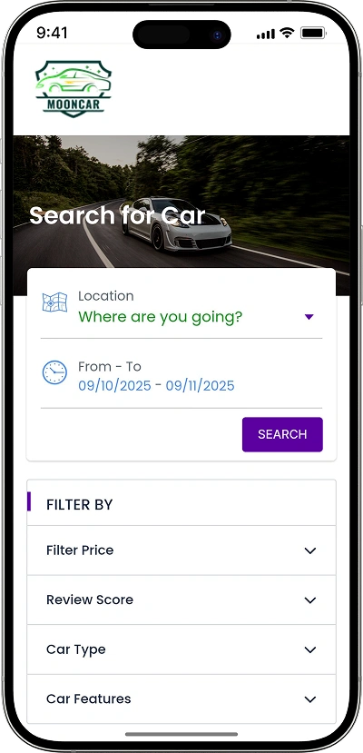 Hertz clone search for car screen