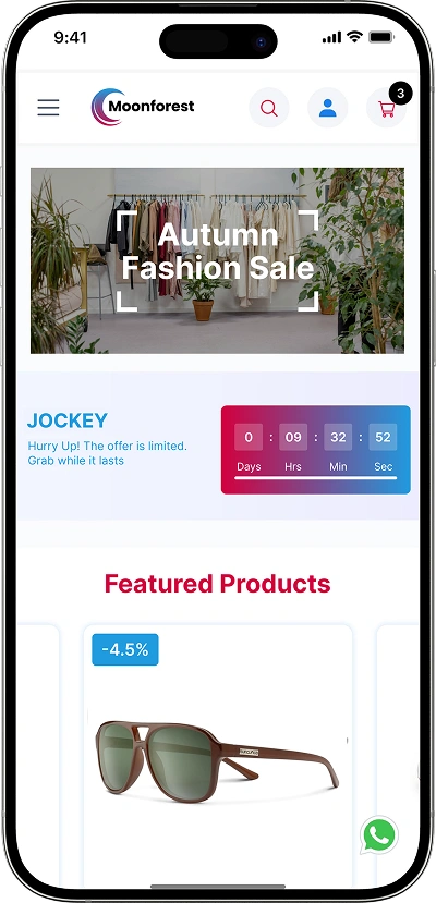 Lazada clone featured products screen