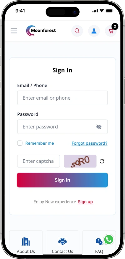 Lazada clone login screen