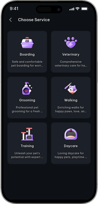 Rover clone choose service screen