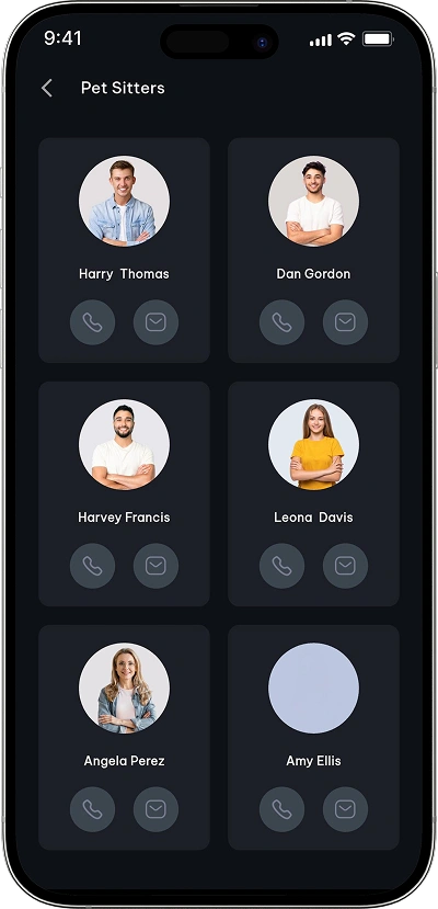 Rover clone select pet sitter screen