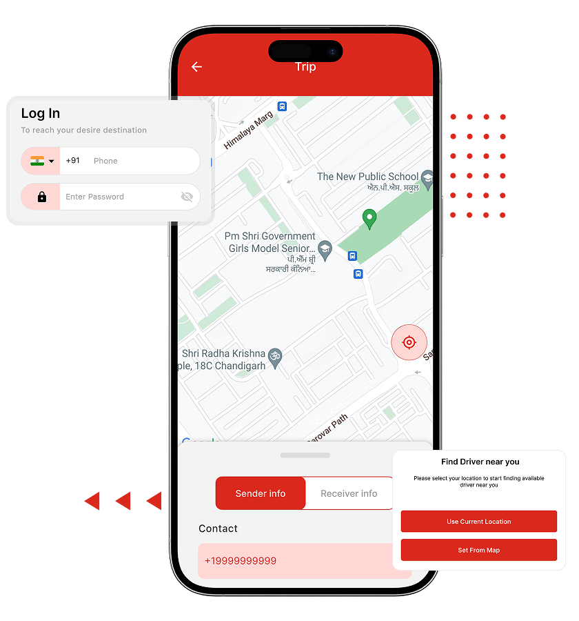 Vertt clone easy login, map view and drivers near you features
