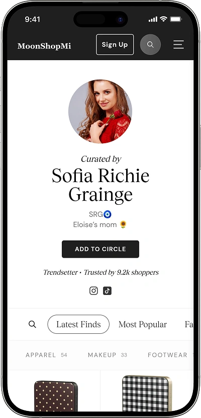 ShopMy clone creator profile screen