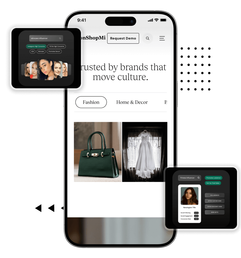 ShopMy clone shop by brand and influencer filters features