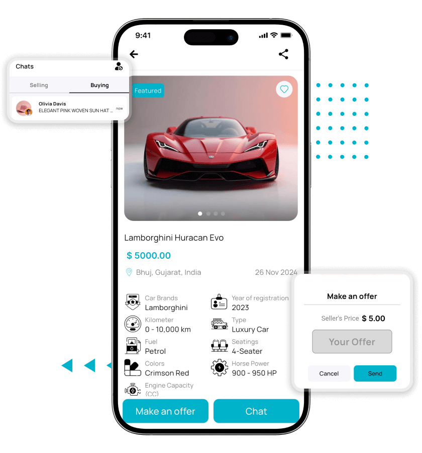 Classified script Product Listing, Chat and Offer Features