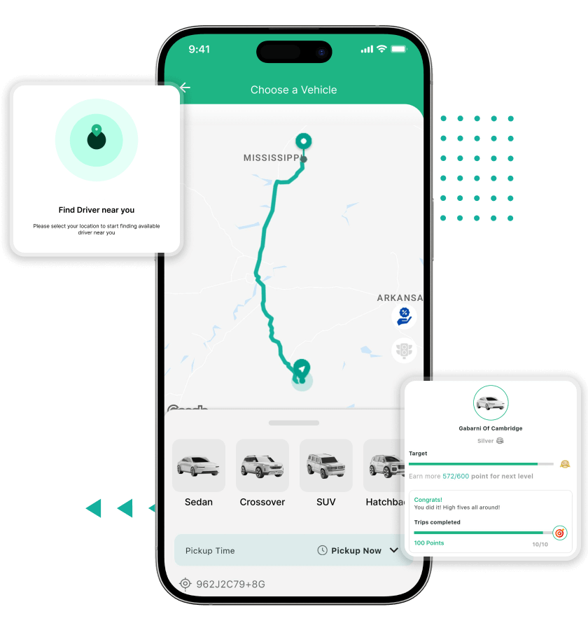 Curb clone vehicle selection with route preview features