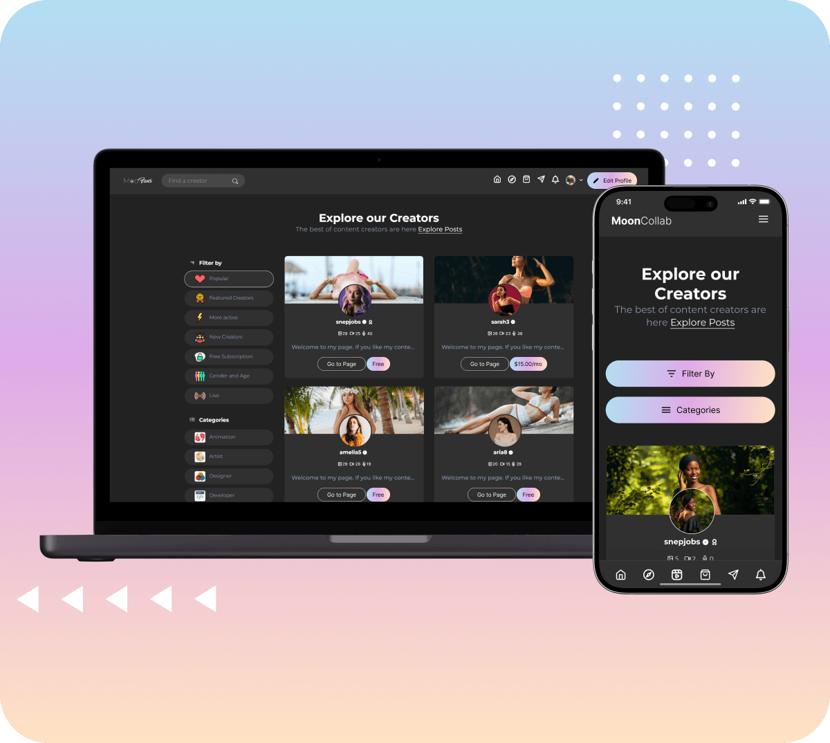 Fanfix clone creator discovery and explore creators feature
