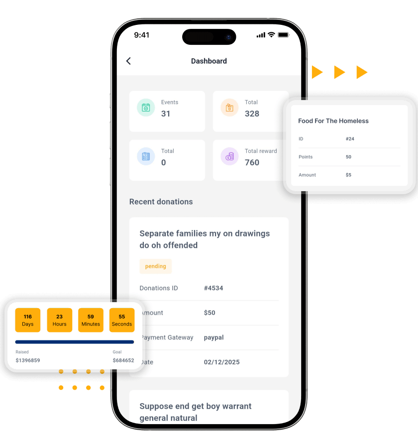 Gofundme clone Quick Events Booking and Quick Donations