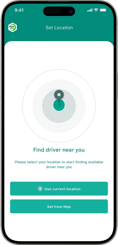 Indriver clone find driver near you screen