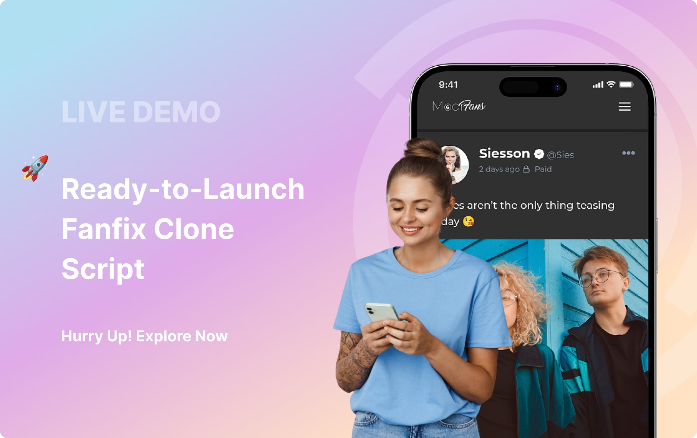 View live Fanfix clone demo