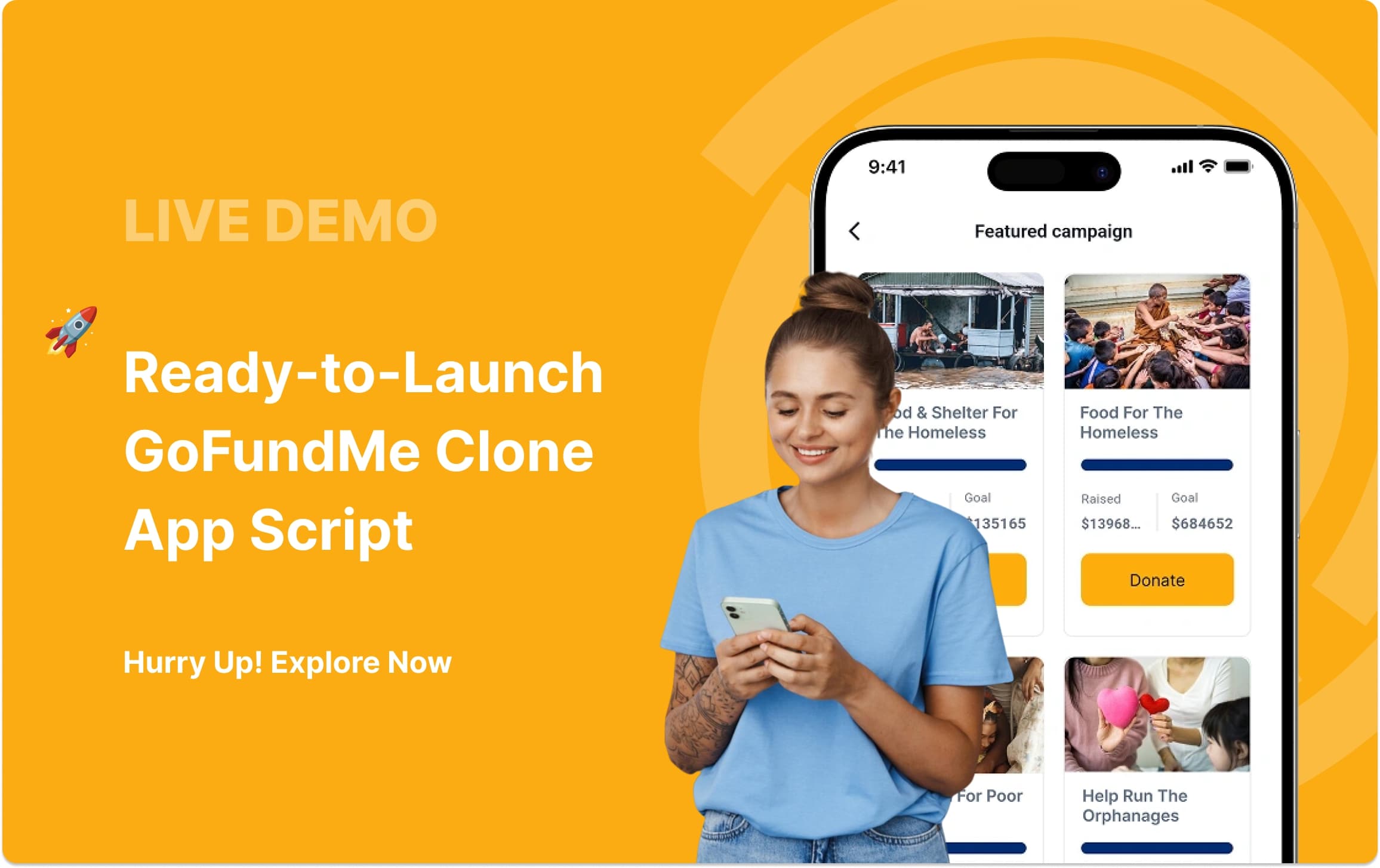 GoFundMe Clone - Launch Your Reliable Fundraising Platform