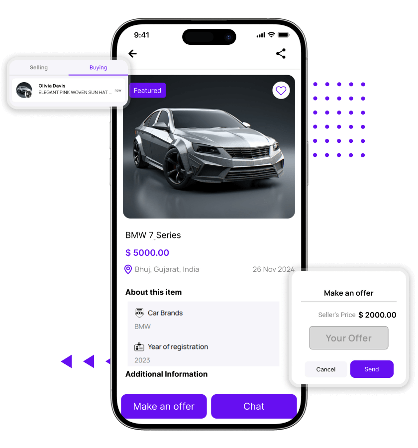 Cars Classified Script car listing details and offer features