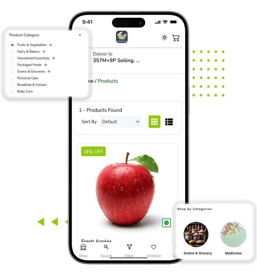 Hyperlocal Delivery Software partner order list and stock management features