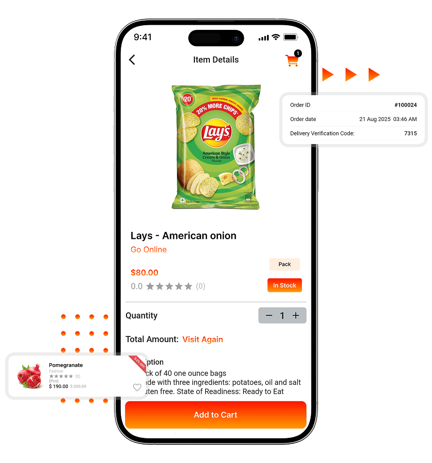 Rappi Clone Product Detail and Cart Management Features