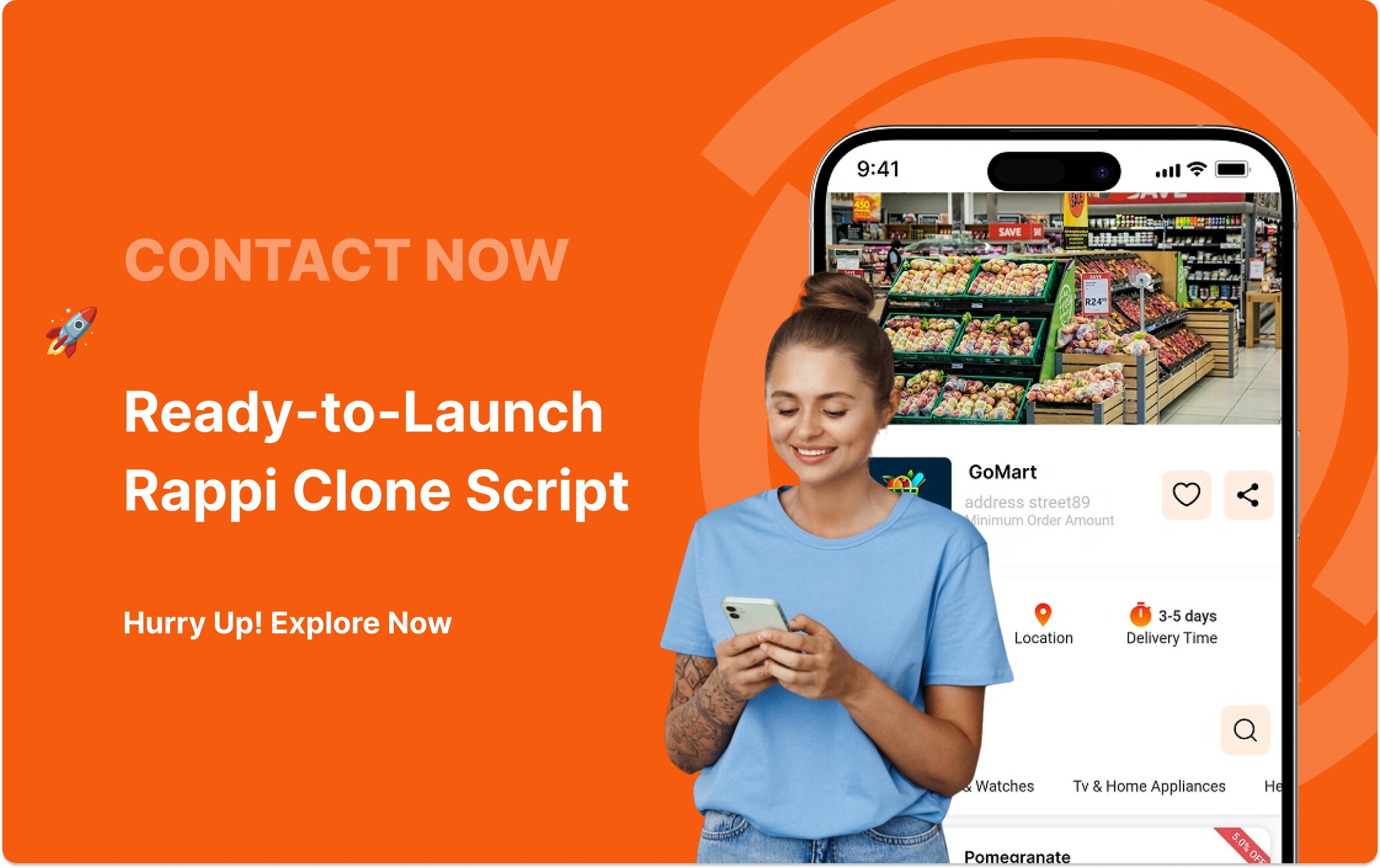 View live rappi clone script demo