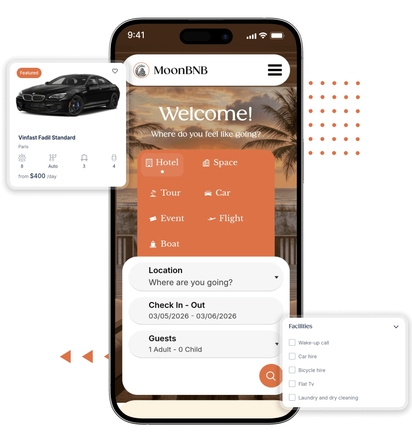 Airbnb Clone Multi-Service Travel Booking and Search Features