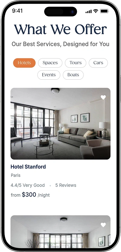 Airbnb Clone Property Listing and Accommodation Discovery Screen