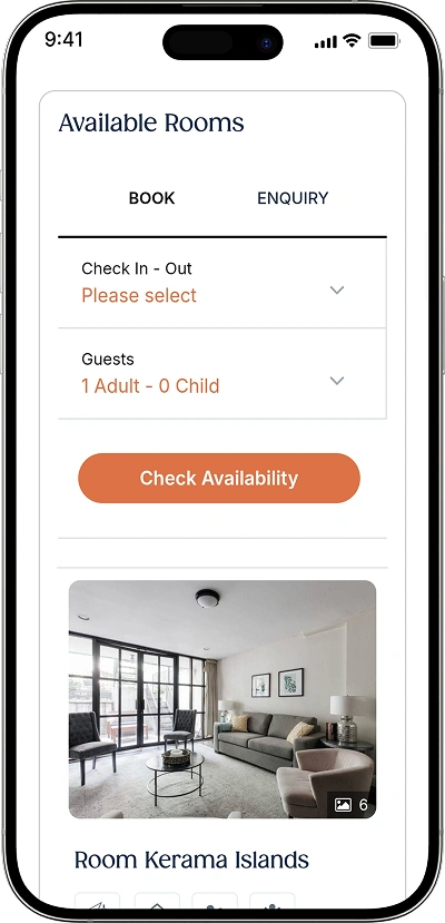 Airbnb Clone Room Availability and Booking Inquiry Screen