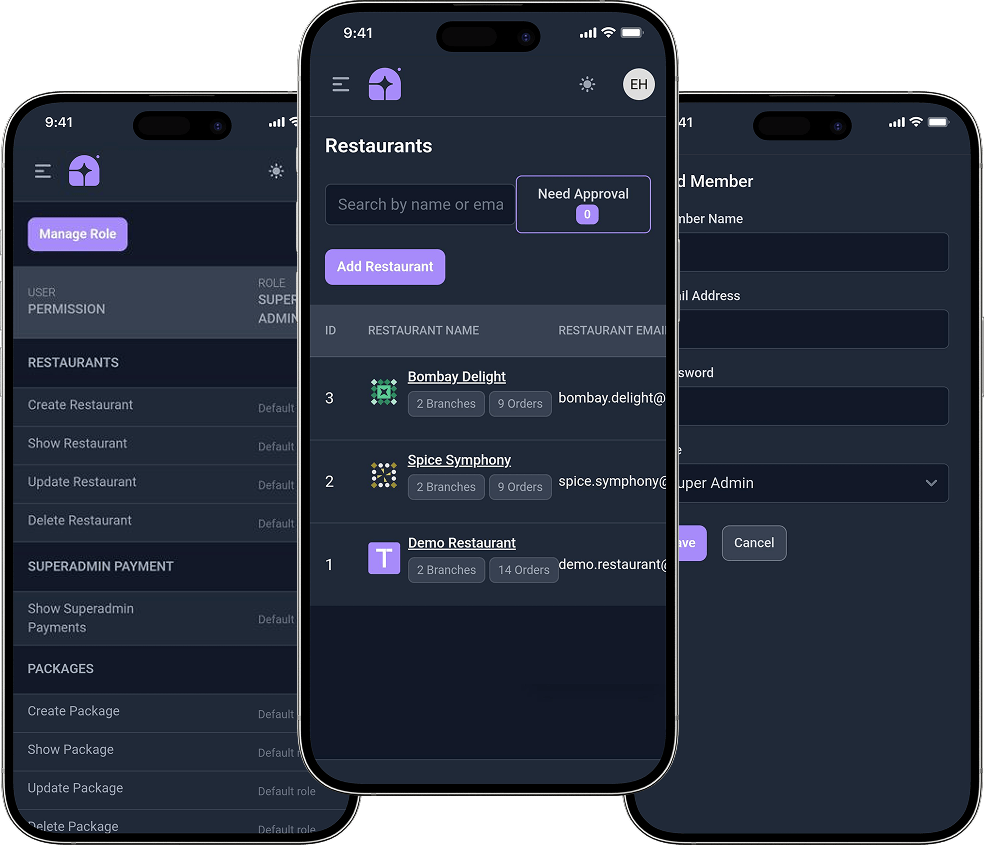 Restaurant Reservation App Script Restaurant Management and Role-Based Access Features