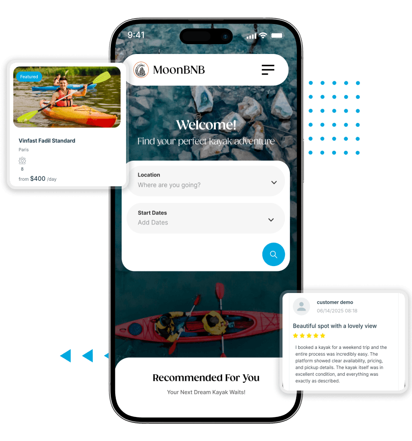 Kayak Rental Software Home Search, Recommendations, and Booking Discovery Features