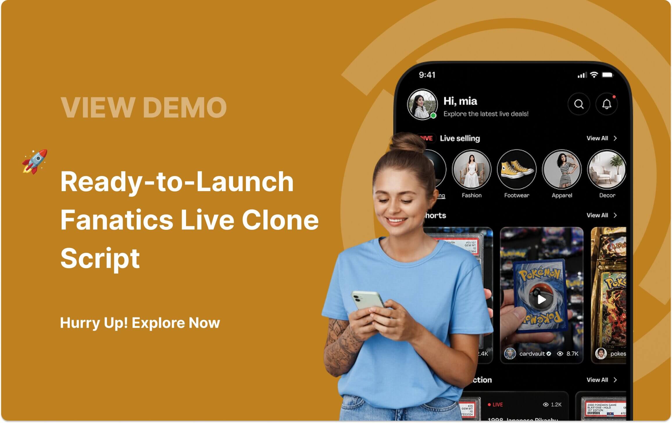 View live fanatics clone demo