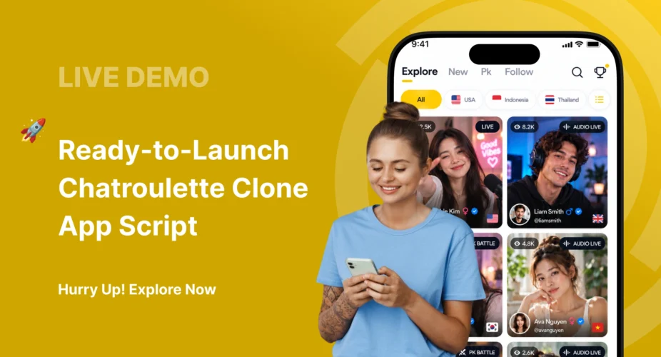 View live Chatroulette Clone Demo