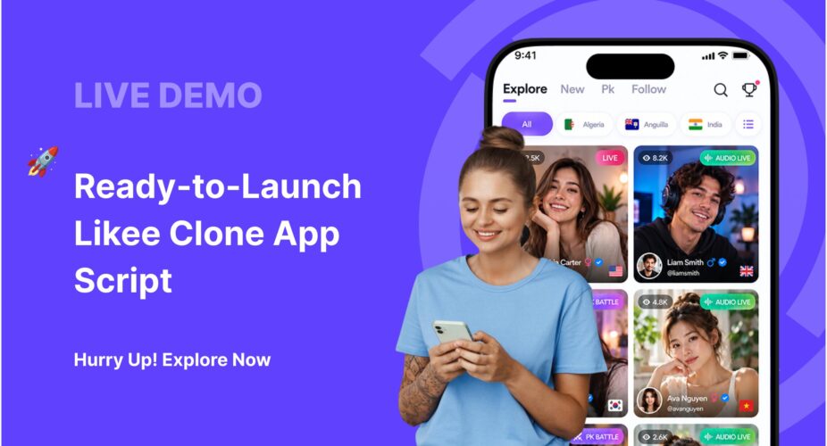 View live Likee clone script demo