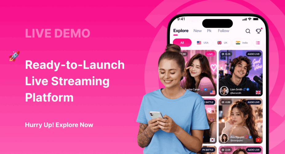 white label live streaming platform View live demo